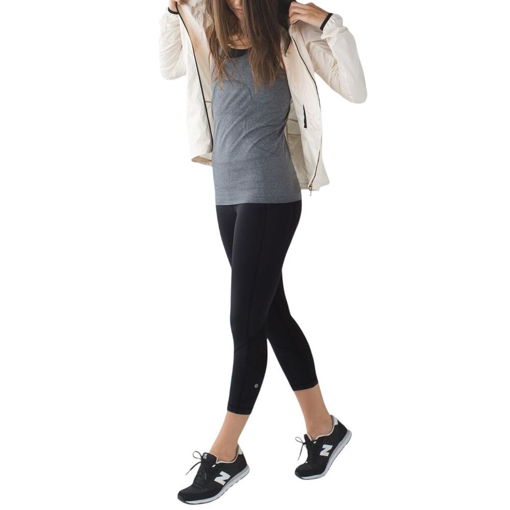 Lululemon Pace Rival Crop *22" Black Size 4 Discontinued Low Rise Run Gym Xfit